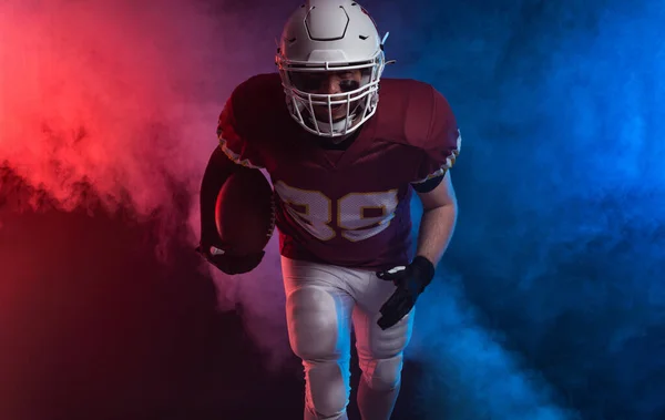 American Football Speler Banner Voor Advertenties Sjabloon Voor Een Sporttijdschrift — Stockfoto