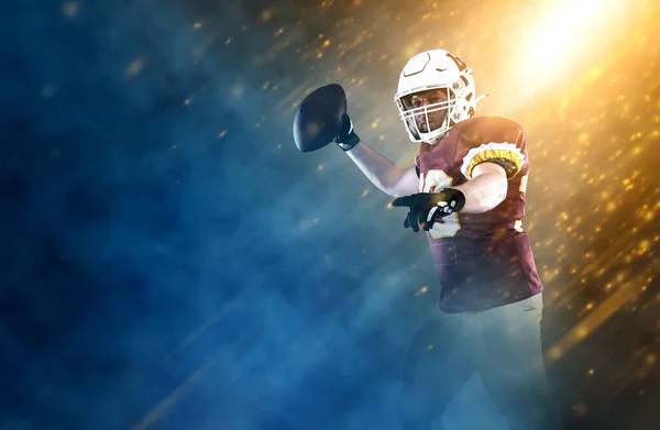American Football Player Banner Template Sports Magazine Theme American Football — 스톡 사진
