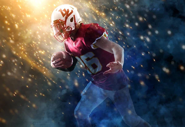 American Football Player Banner Ads Template Sports Magazine Websites Articles — Foto Stock