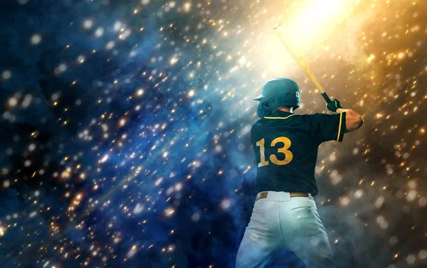 野球選手 試合の日だ スポーツへの賭けで野球の試合を宣伝するために高解像度の写真をダウンロード — ストック写真