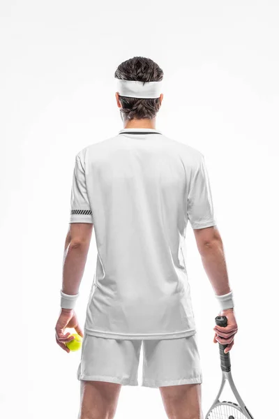 テニス選手は煙が黒い背景をしている サイト上のニュース 看板に広告テニスのための写真をダウンロードしてください 社会的ネットワークにおけるテニスの振興 — ストック写真