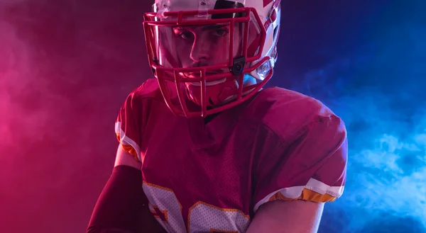 American Football Player Banner Ads Template Sports Magazine Websites Articles — Foto Stock