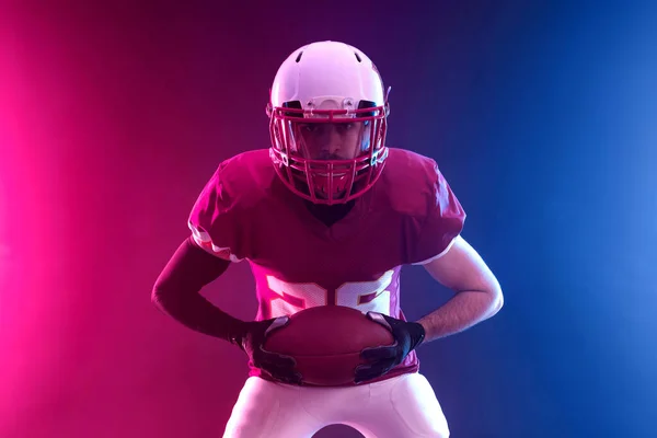 Американський Футбольний Банер Реклами Шаблон Спортивного Журналу Веб Сайтів Статей — стокове фото