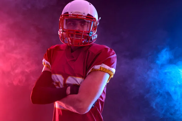 American Football Player Banner Ads Template Sports Magazine Websites Articles — Stock Photo, Image