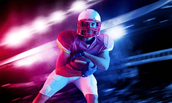 American Football Player Banner Ads Template Sports Magazine Websites Articles — ストック写真