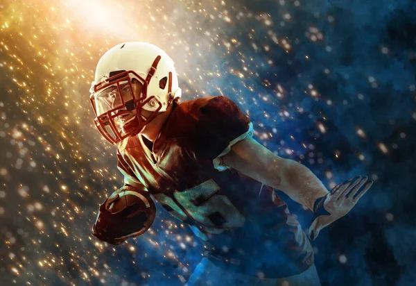 American Football Player Banner Ads Template Sports Magazine Websites Articles — Fotografia de Stock