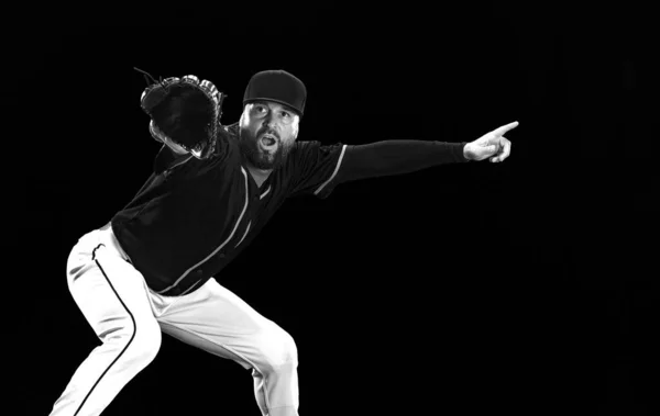 野球選手 試合の日だ スポーツへの賭けで野球の試合を宣伝するために高解像度の写真をダウンロード — ストック写真