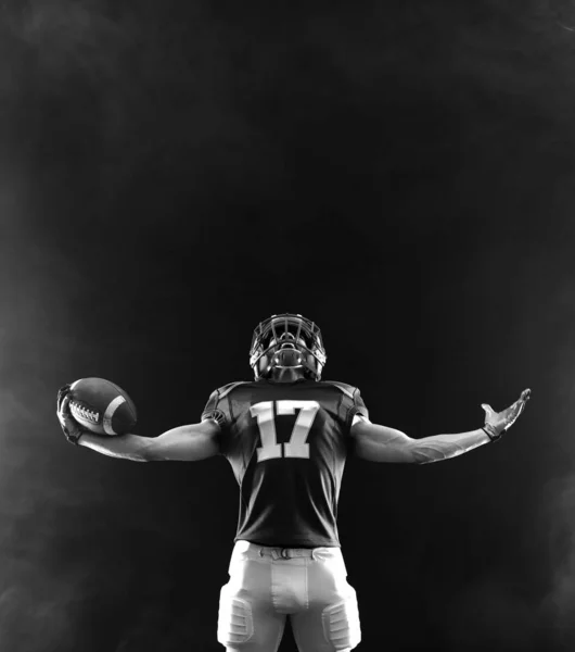 Download Template Social Media Publication American Football Player — Stock Photo, Image