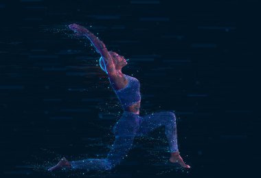 Download photo for yoga classes ads. Yoga asana Indoor. Sports recreation. Beautiful young woman in yoga pose. Individual sports.