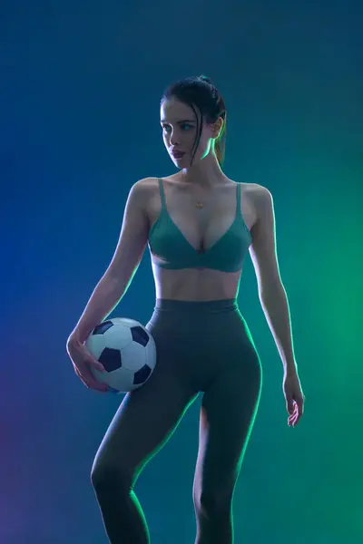 Soccer Player Athlete Football Sportswear Game Ball Sport Concept — Foto Stock