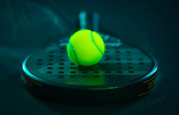 Padel Tennis Rackets Sportveld Ballen Download Een Hoogwaardige Foto Met — Stockfoto