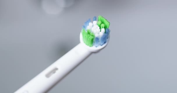 Toothpaste Put Electric Toothbrush New Head View Ultrasonic Tooth Brush — Video