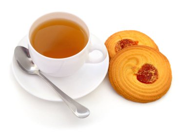 Porselen fincan çay beyaz arka plan üzerinde izole.