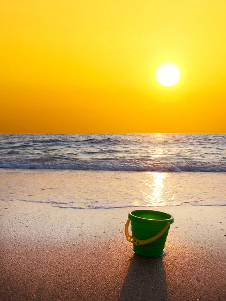 夏のビーチの夕日 自然の組成 — ストック写真
