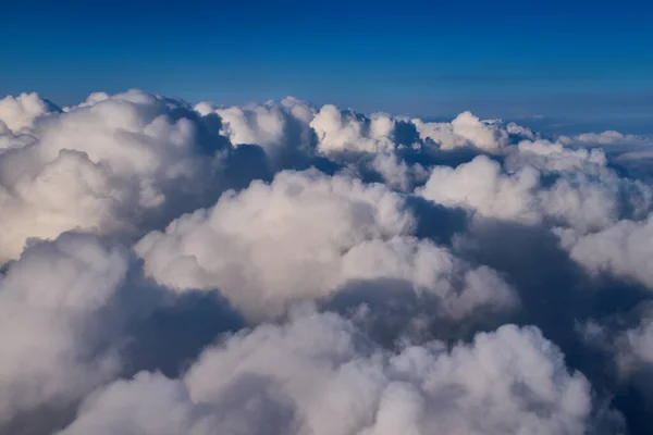 Облака Небо Стреляют Самолета — стоковое фото