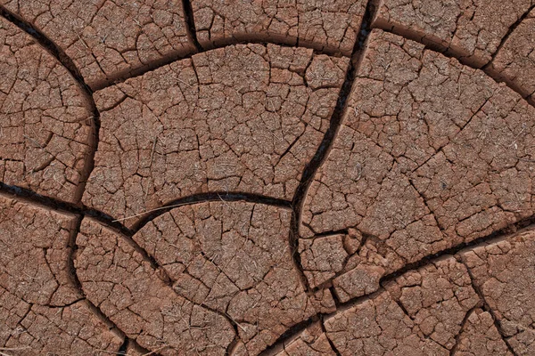 砂漠のテクスチャや背景に亀裂地面 — ストック写真