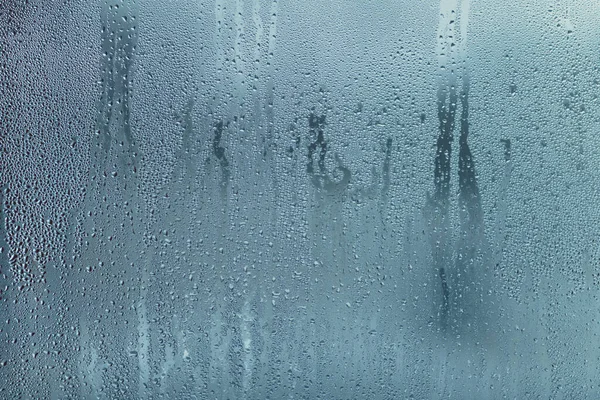 Капли Воды Туманном Стеклянном Фоне — стоковое фото