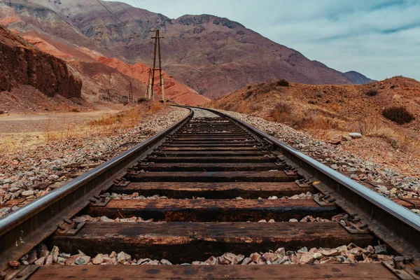 Spoorweg Bergen Van Kirgizië — Stockfoto