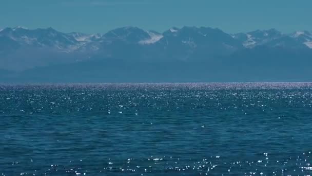 Issyk Kul Letní Pohled Jezero Kyrgyzstán — Stock video