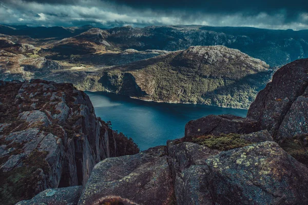 Lysefjord Vista Verão Noruega — Fotografia de Stock