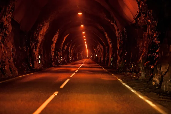 Ondergrondse Tunnel Bergen — Stockfoto