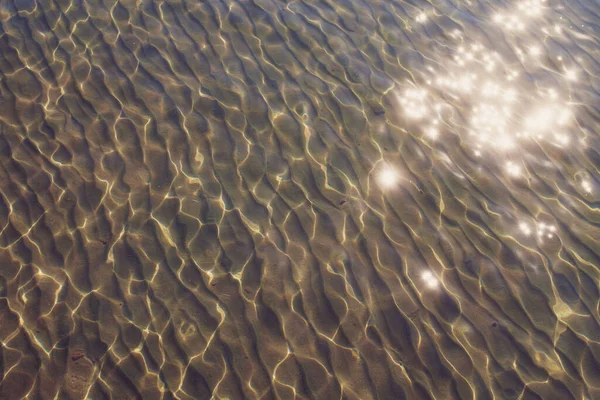 Superfície Água Mar Com Brilho Solar — Fotografia de Stock