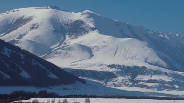 Haute Montagne Hiver Kirghizistan Panorama — Video