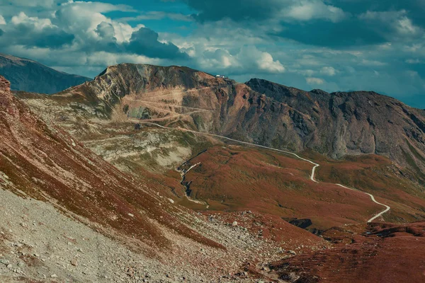 Piękny Krajobraz Górską Drogą Alpach Dolomitowych — Zdjęcie stockowe