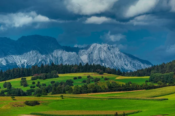 夏の絵のようなアルプスの山々の風景 — ストック写真