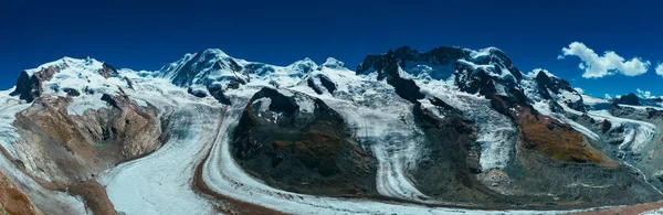 Alte Alpi Con Vista Panoramica Sul Ghiacciaio — Foto Stock