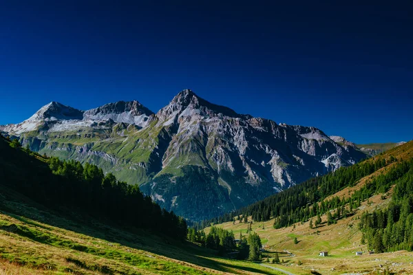 Alpy Szwajcarskie Góry Lecie Panoramiczny Widok — Zdjęcie stockowe