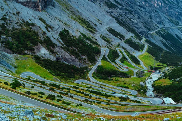 Pintoresco Paisaje Con Carretera Montaña Los Alpes —  Fotos de Stock