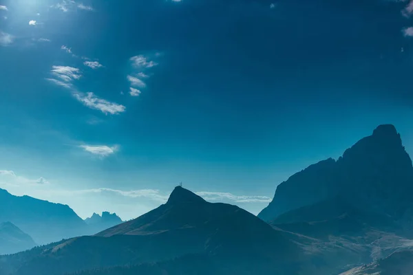Berge Nebel Dolomiten Italien — Stockfoto