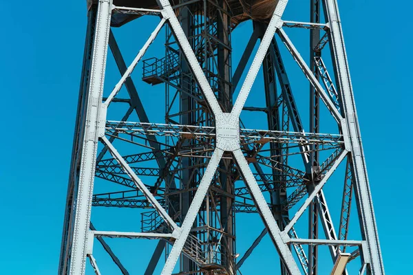 Heavy Metallic Tower Construction Blue Sky Background — Stock Photo, Image