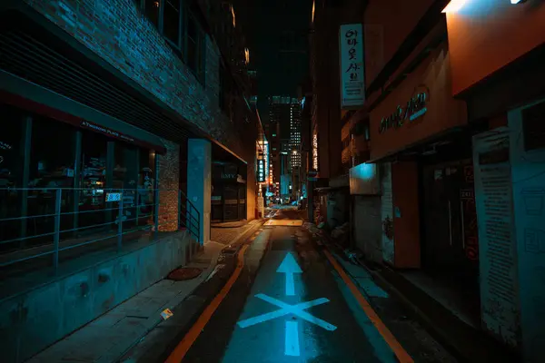Séoul Corée Sud Février 2024 Rue Séoul Nuit Image En Vente