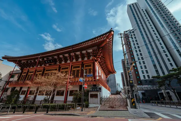 Seoul Corea Del Sud Febbraio 2024 Tempio Del Buddismo Coreano Foto Stock Royalty Free