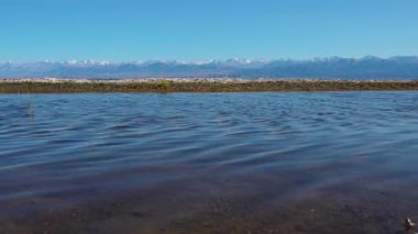 Issyk-Kul Gölü Güzel yaz manzarası, Kırgızistan
