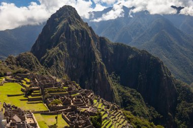 Machu Picchu, İnka İmparatorluğu 'nun Kayıp Başkenti And' lardaki Antik Harabeler, Huayna Picchu Dağı Tepesi, Unesco Dünya Mirası Bölgesi, Peru, Güney Amerika