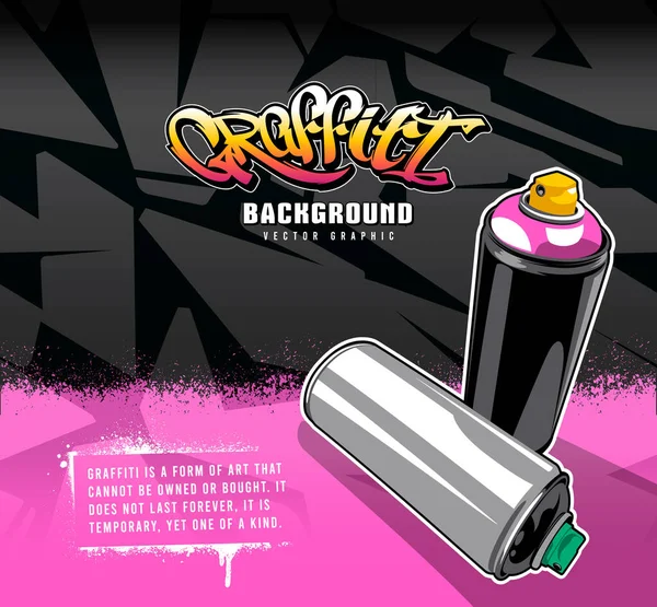 Fundo Grafite Com Latas Spray Tinta Formas Abstratas Grafite Estandarte Ilustração De Stock