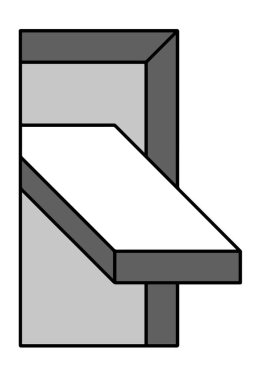 Vector image of a rectangular beam of gray color