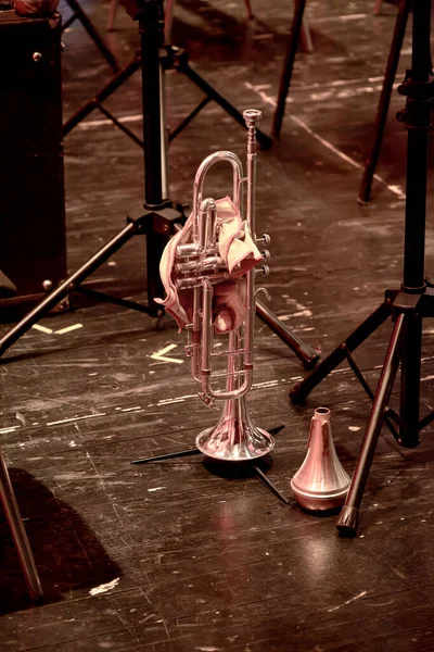 Een Afbeelding Van Een Trompet Mute Staan Het Podium Tijdens — Stockfoto