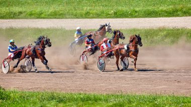 Kyiv Ukrayna 6 Ağustos 2023 Hipodrom yarış koşucuları