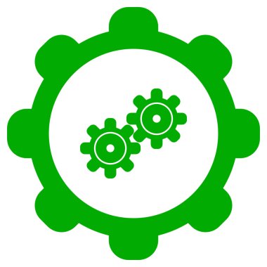 Gears and wheel as vector illustration