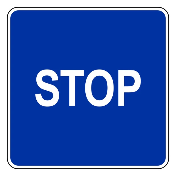 Stop Road Sign Vector Illustration — Stock Vector