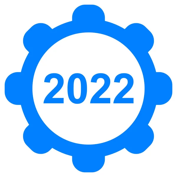 Année 2022 Roue Comme Illustration Vectorielle — Image vectorielle
