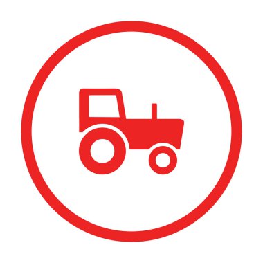 Vektör illüstrasyonu olarak traktör ve daire