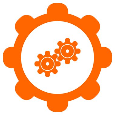 Gears and wheel as vector illustration