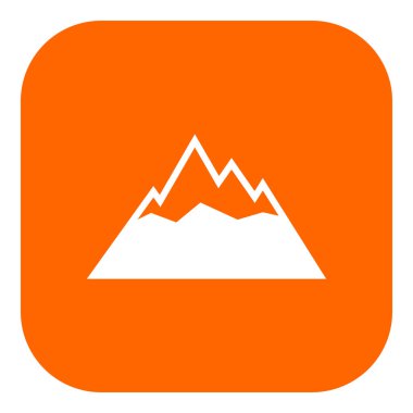 Dağlar ve uygulama simgesi vektör illüstrasyonu olarak