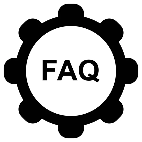 Faq和车轮作为矢量说明 免版税图库插图