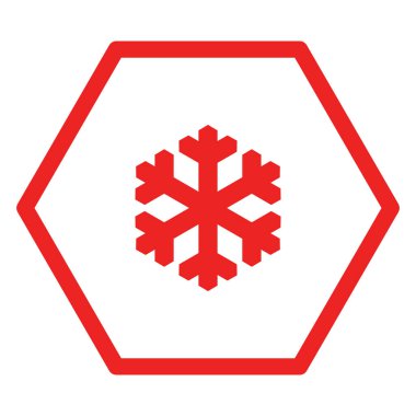 Vektör illüstrasyon olarak kar taneciği ve altıgen